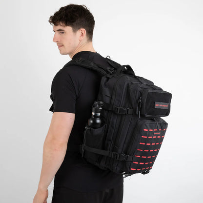 Built For Athletes Large Black & Red Gym Backpack