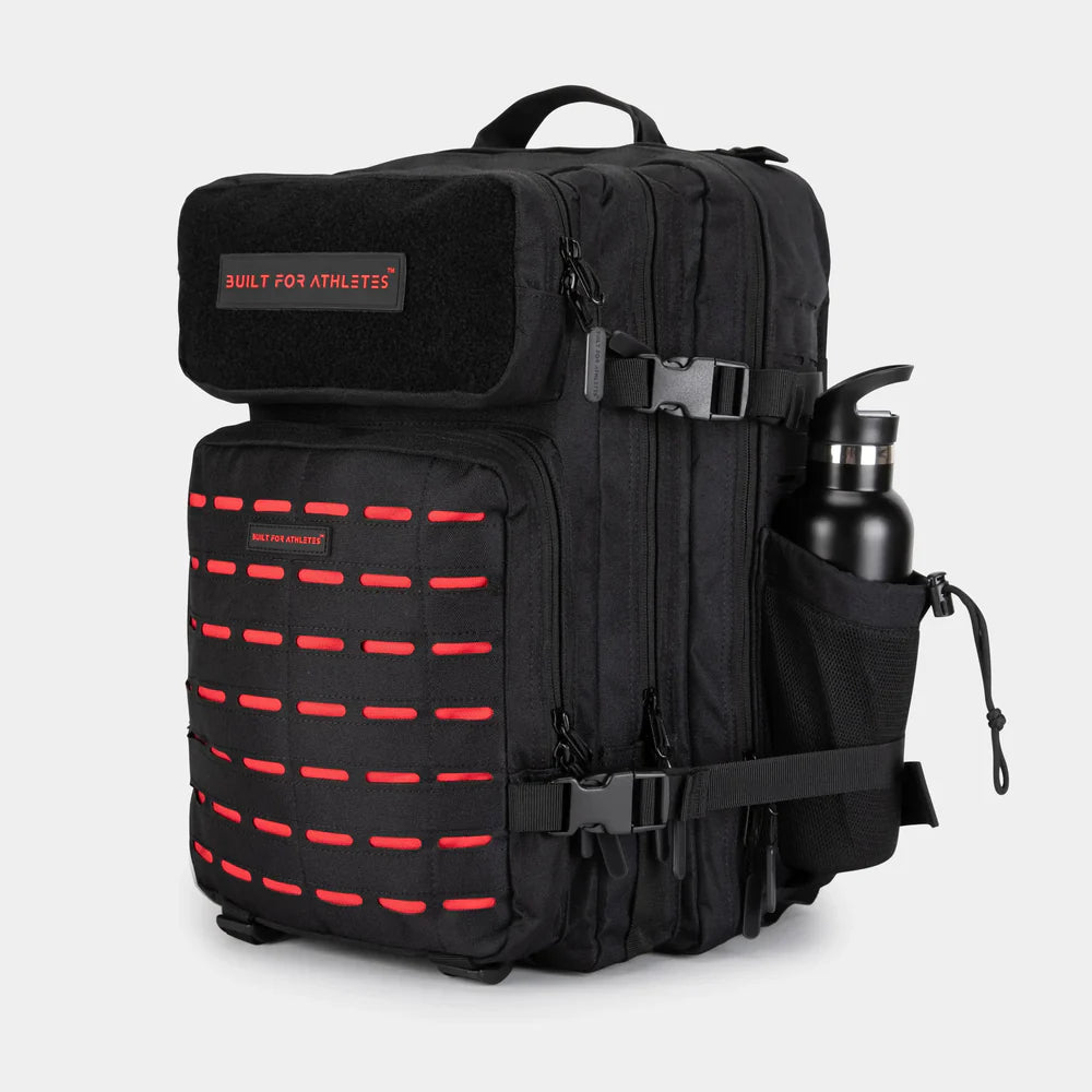 Built For Athletes Large Black & Red Gym Backpack