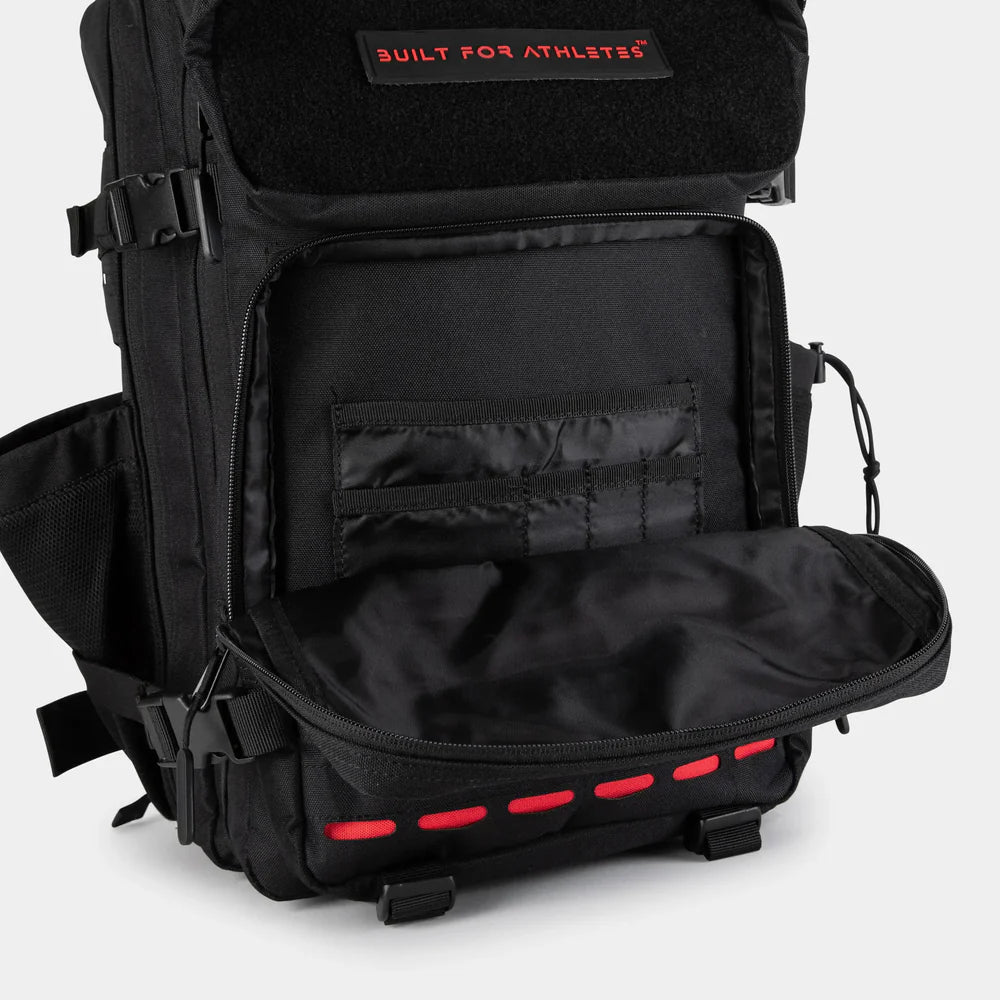 Built For Athletes Large Black & Red Gym Backpack