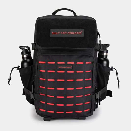 Built For Athletes Large Black & Red Gym Backpack