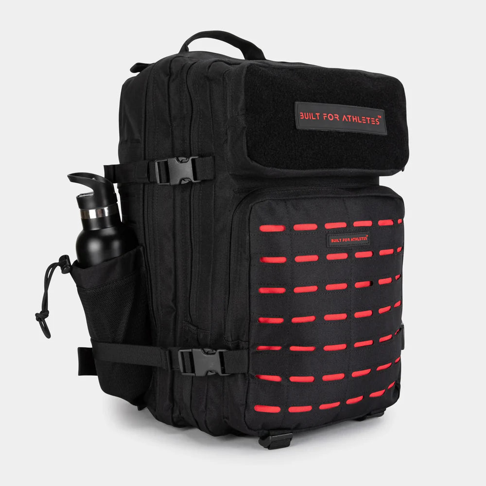 Built For Athletes Large Black & Red Gym Backpack