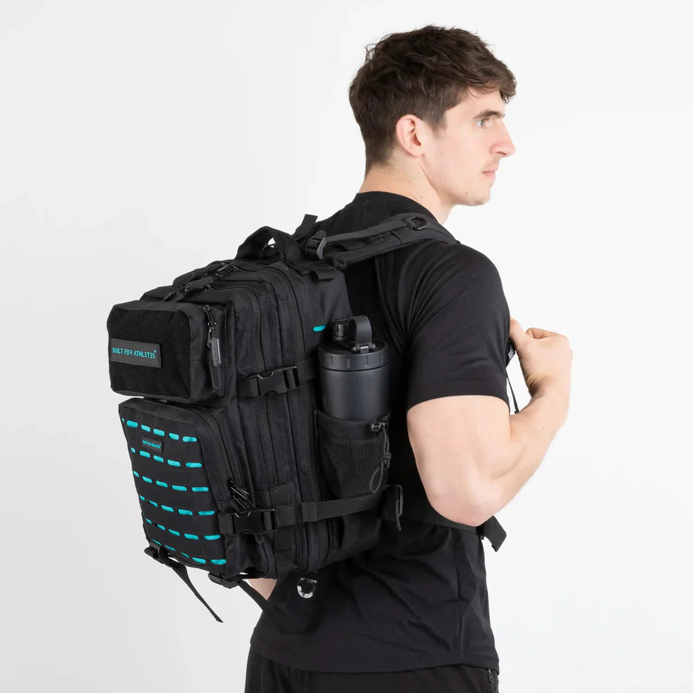 Built For Athletes Medium Black & Aqua 25L Hero 3.0 Backpack