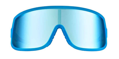 goodr Scream If You Hate Gravity. Vältäckande sportglasögon med polariserat glas. Blå båge med lätt speglande lins. Skyddar mot vind, smuts och UV.